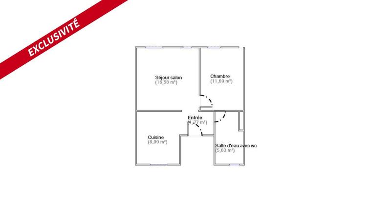 Appartement - 44 m² - 3 pièces