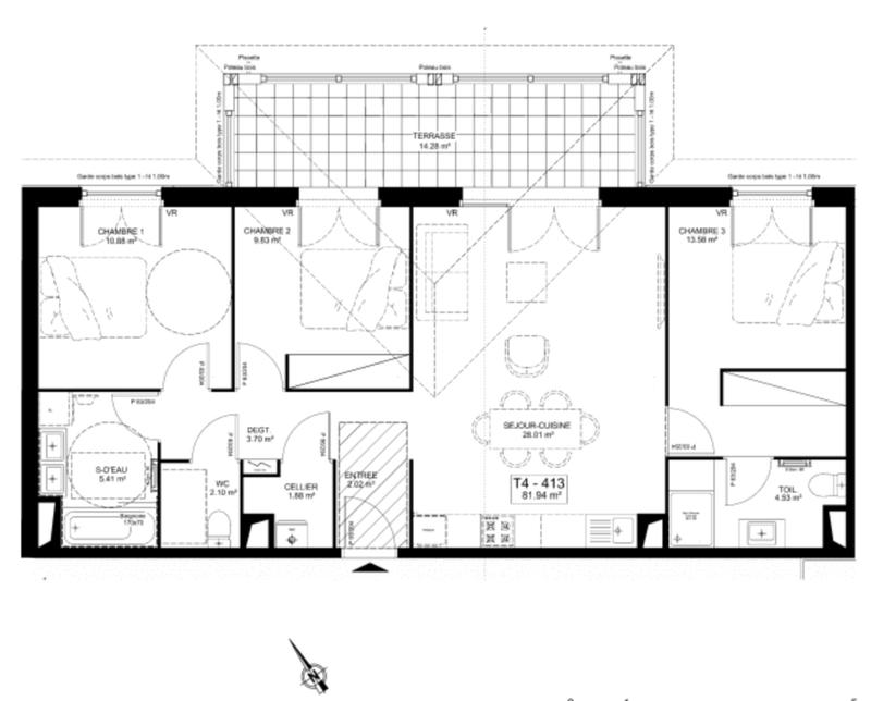 Appartement - 82 m² - 4 pièces