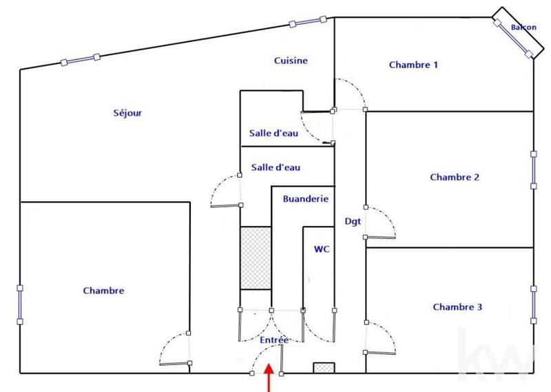 Appartement - 95 m² - 5 pièces