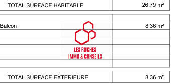 Appartement - 27 m² - 1 pièce