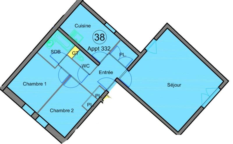 Appartement - 69 m² - 3 pièces