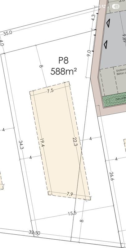 Terrain constructible - 588 m²