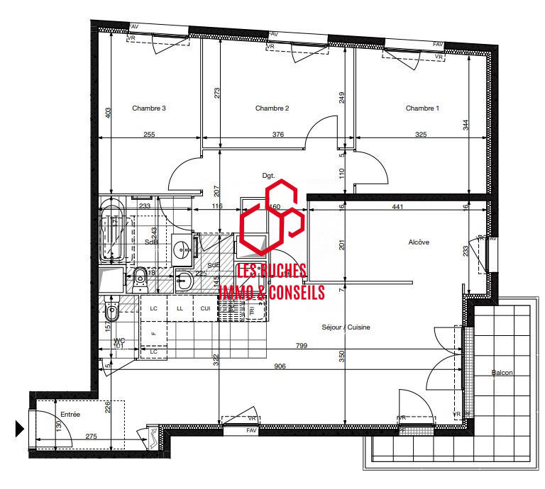 Appartement - 89 m² - 5 pièces