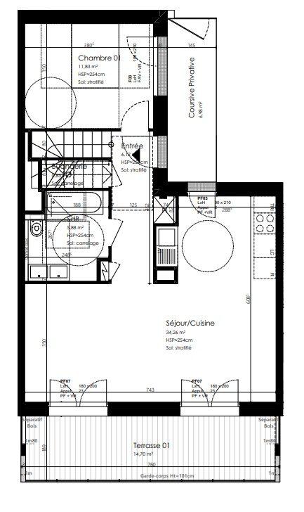 Appartement - 85 m² - 4 pièces