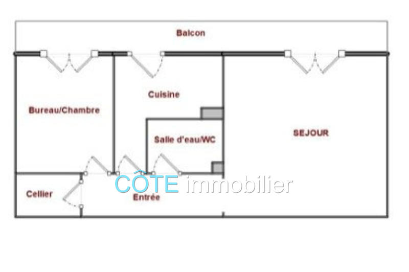 Appartement - 56 m² - 2 pièces