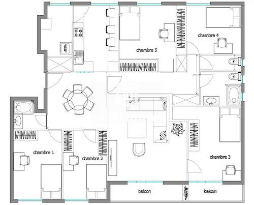Appartement - 118 m² - 6 pièces