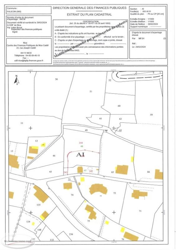 Terrain constructible - 1 222 m²