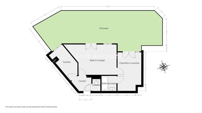 Appartement - 44 m² - 2 pièces