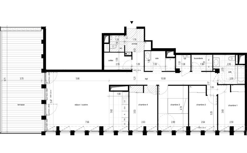 Appartement - 123 m² - 5 pièces