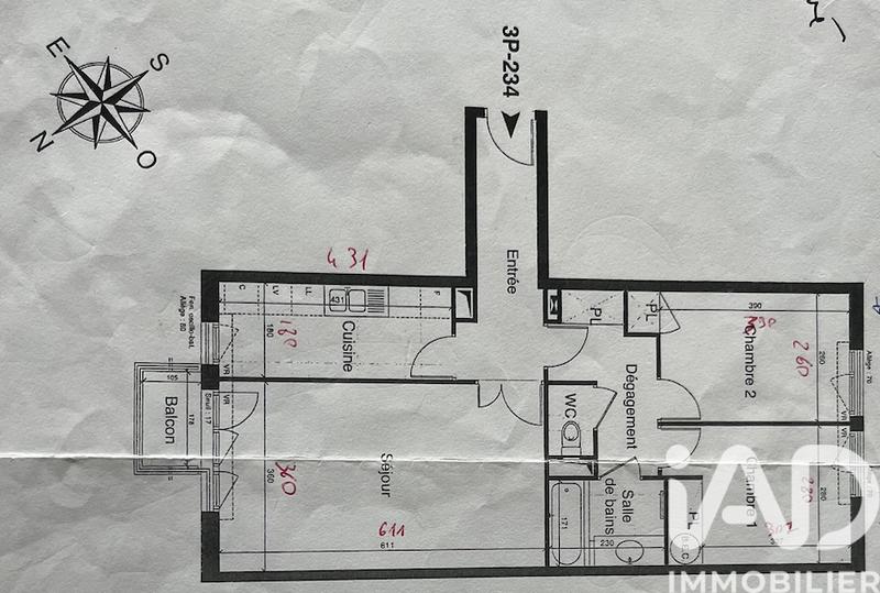 Appartement - 67 m² - 3 pièces