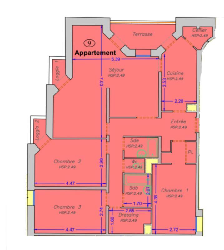 Appartement - 104 m² - 5 pièces