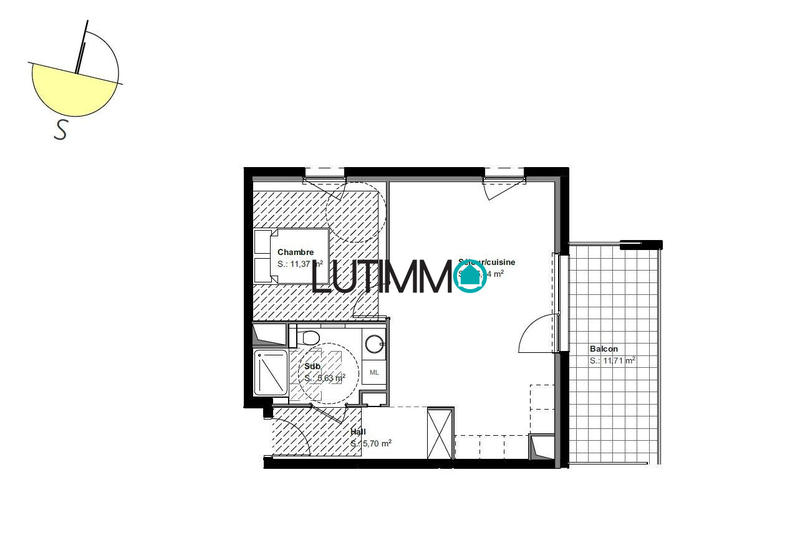 Appartement - 48 m² - 2 pièces