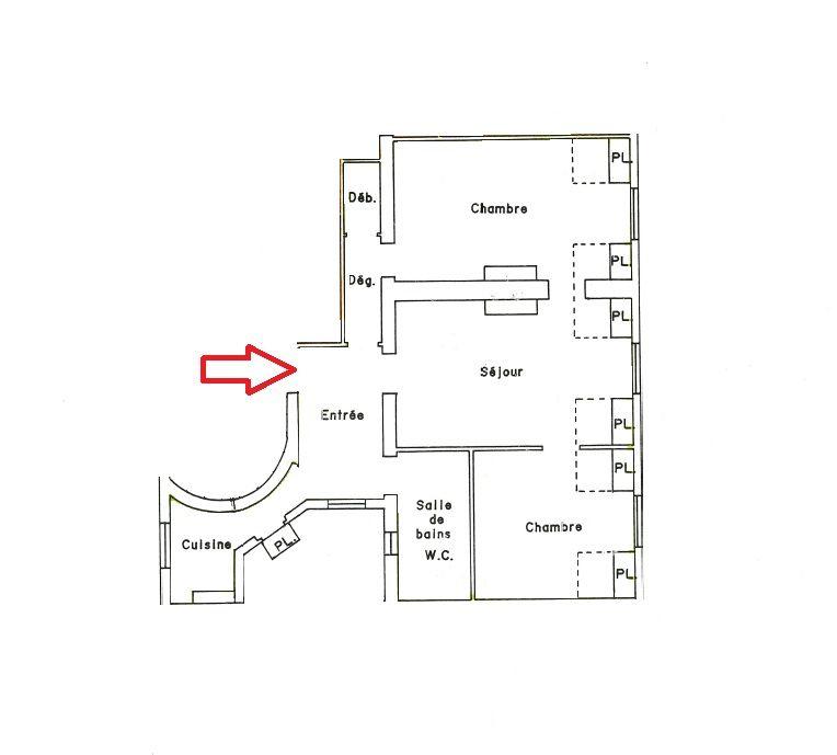 Appartement - 56 m² - 2 pièces