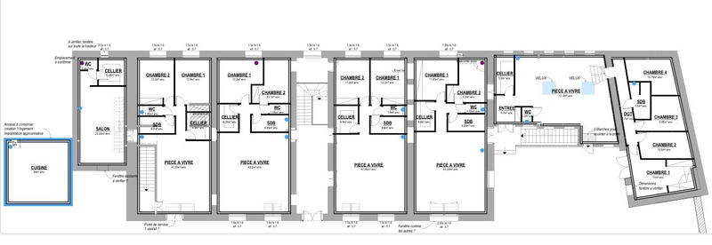 Appartement - 140 m² - 3 pièces