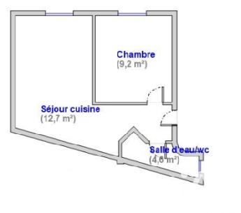 Appartement - 26 m² - 2 pièces