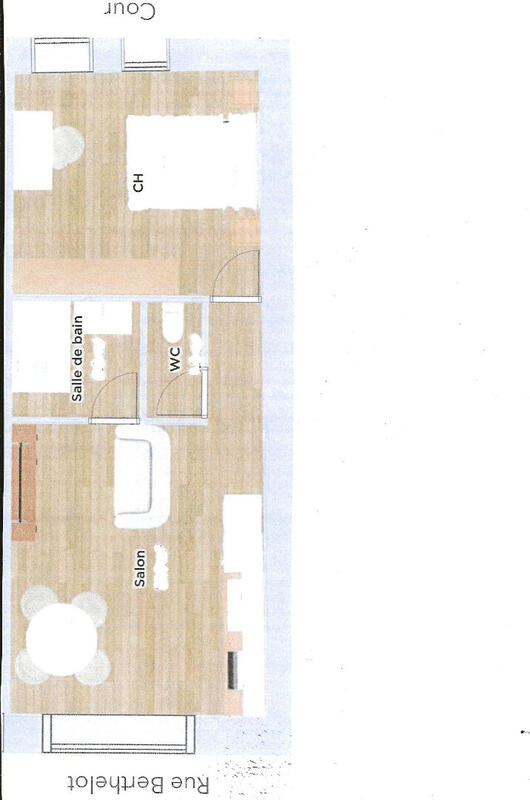 Appartement - 38 m² - 1 pièce