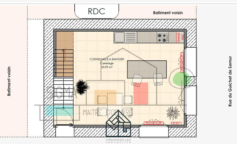 Maison - 95 m² - 6 pièces