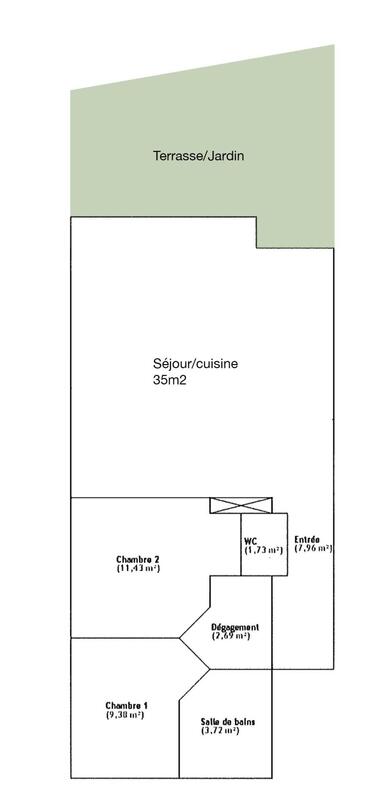 Appartement - 71 m² - 3 pièces