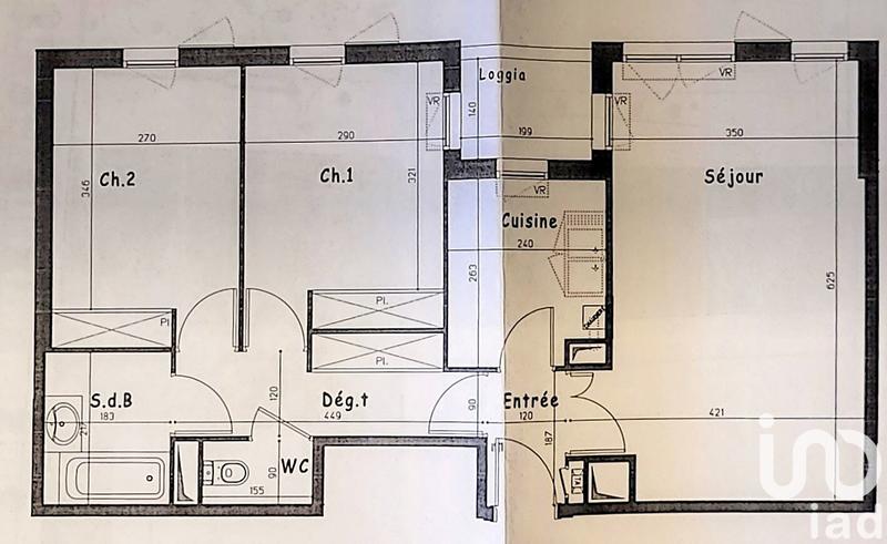 Appartement - 65 m² - 3 pièces