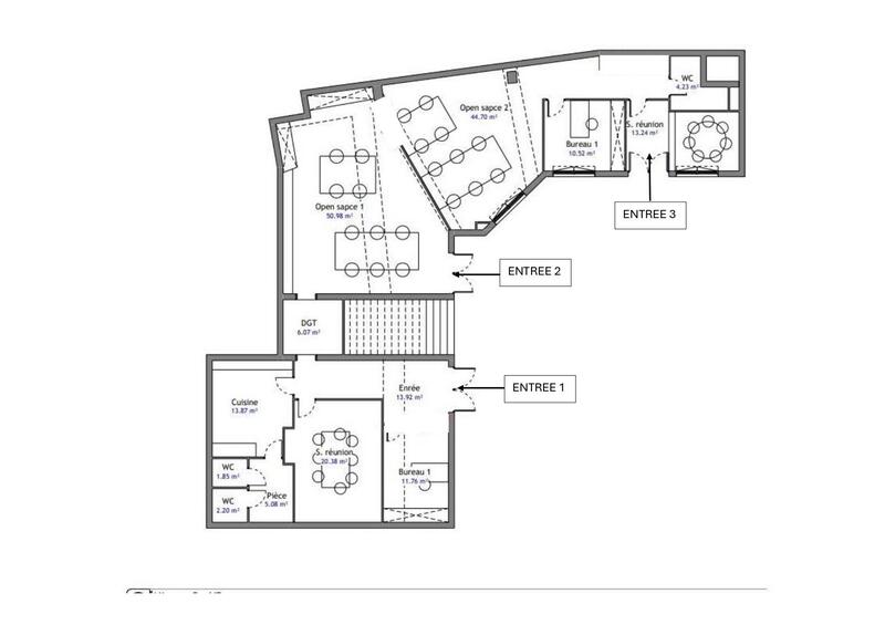 Bureau - 74 m² - 4 pièces