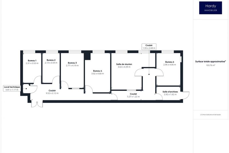 Bureau - 105 m²