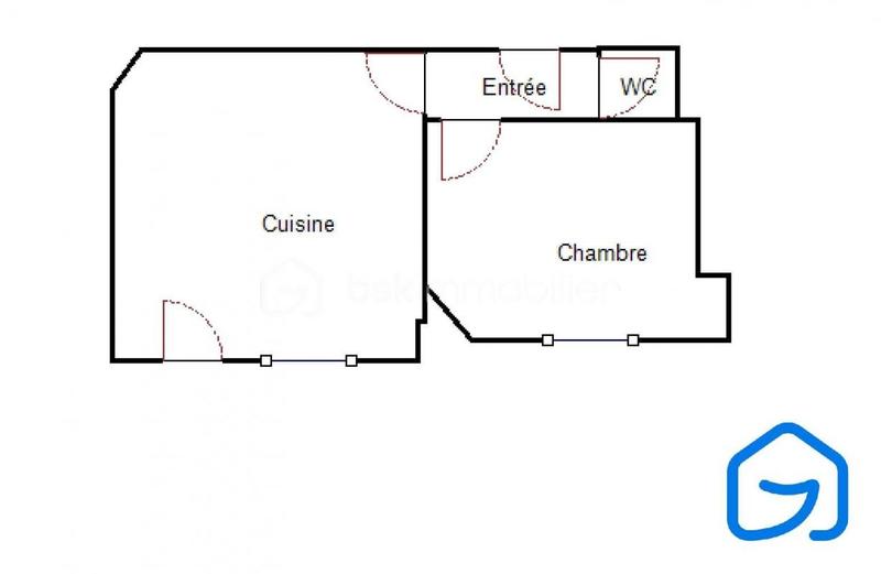 Appartement - 24 m² - 2 pièces