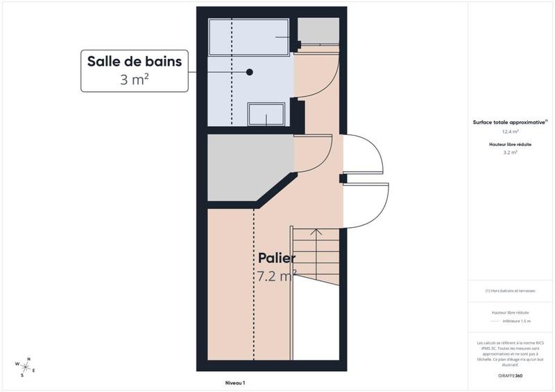 Duplex - 45 m² - 3 pièces