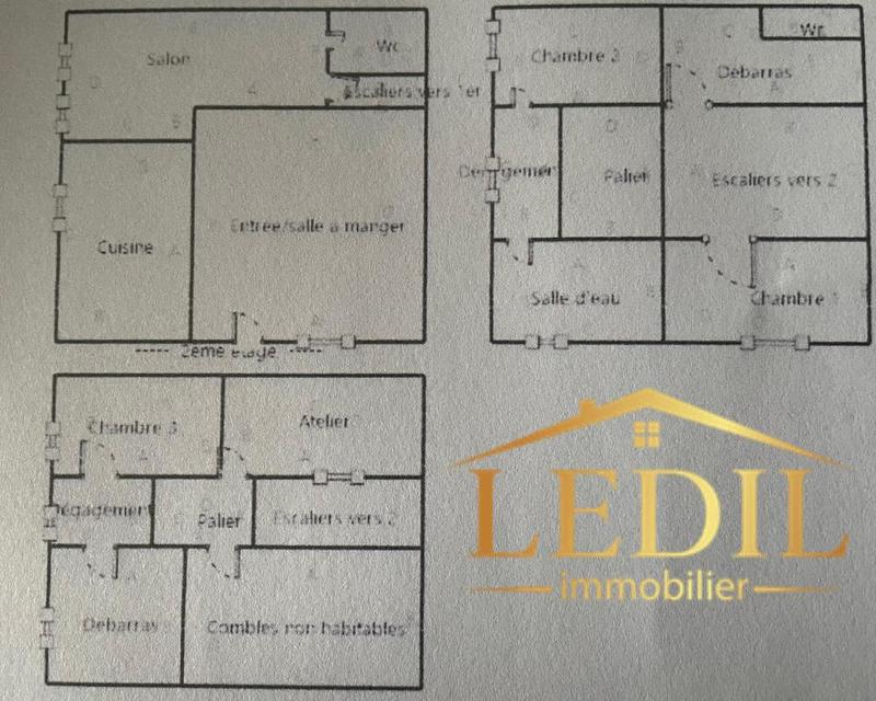 Maison de ville - 115 m² - 4 pièces