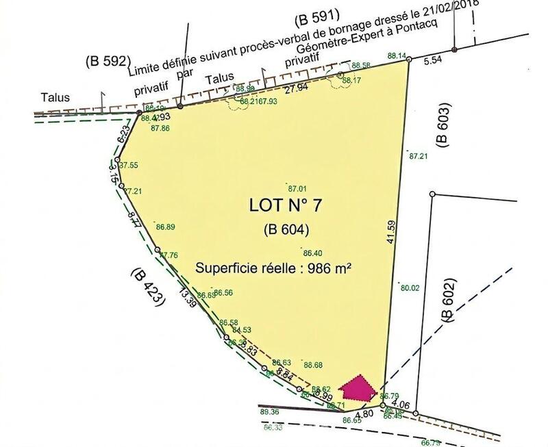 Terrain - 986 m²
