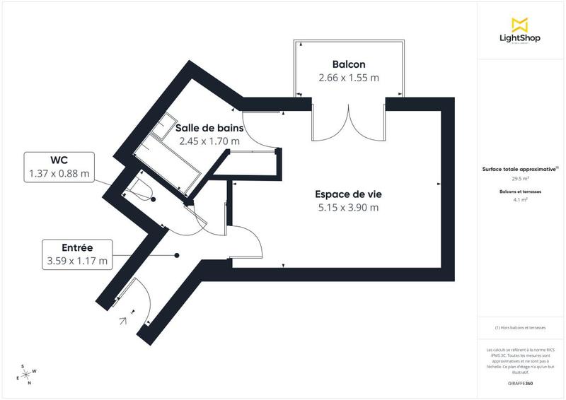 Appartement - 31 m² - 1 pièce