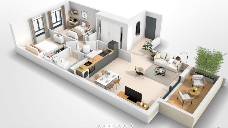 Appartement - 73 m² - 3 pièces