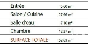 Appartement - 52 m² - 2 pièces