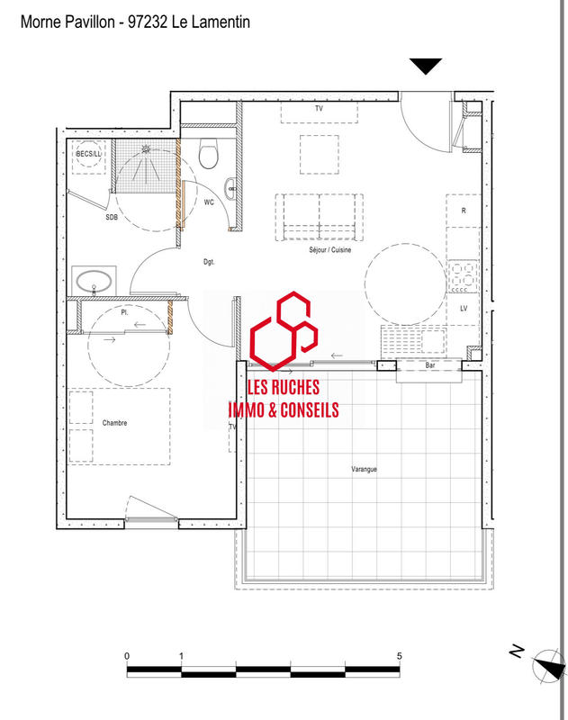 Appartement - 45 m² - 2 pièces