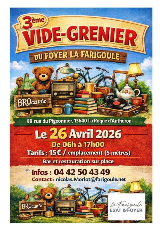 3ème vide grenier du foyer la farigoule