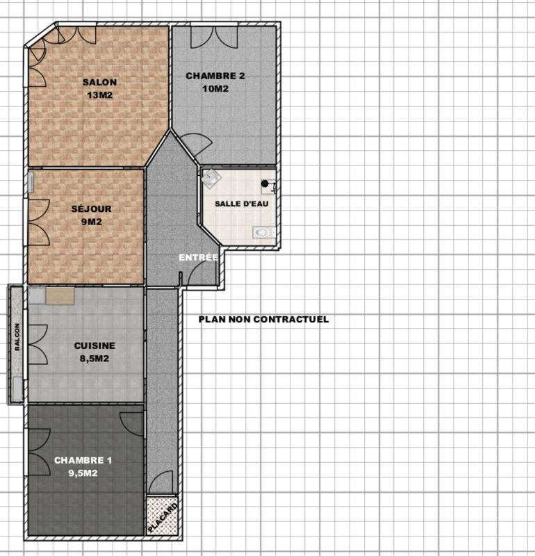 Appartement - 64 m² - 3 pièces