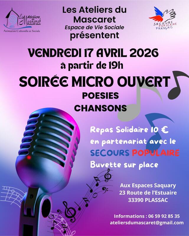 Soirée micro ouvert "poésies et chansons"