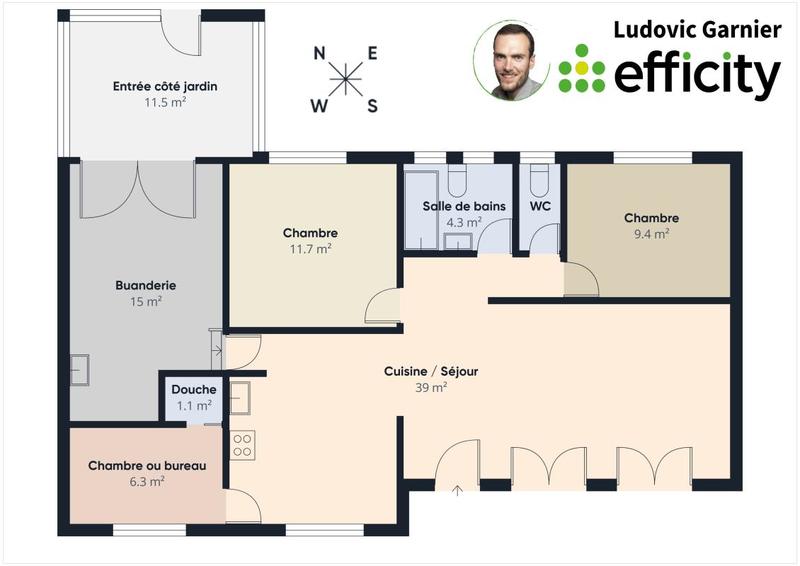 Pavillon - 90 m² - 4 pièces